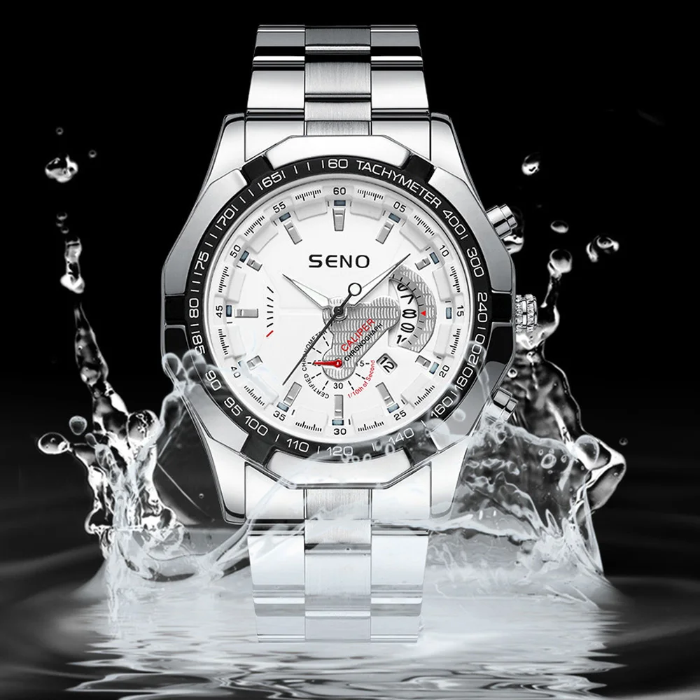 Fashion Mens Watches with Stainless Steel Top Brand Sports  Quartz Watch Men New  Relogio Masculino personality automatic watch