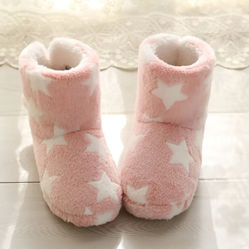 Winter women slippers Christmas Stars sock shoes woman Antiskid Light Weight Warm Indoor slippers for women Home shoes Plush