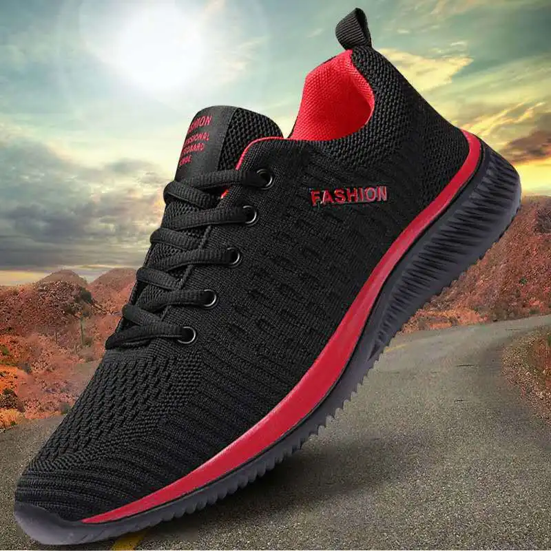 

Summer new style flying woven men's shoes sports shoes Korean light all-match running shoes breathable casual shoes sneakers
