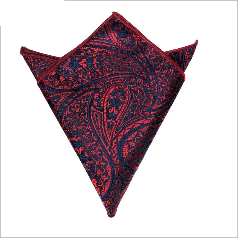 

Handkerchief Suit Hanky Pocket Square Paisley Blue Wedding Red Silk Fashion Vintage Floral Towel