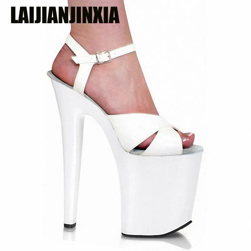 New 20cm ultra-high with sexy shoes women's shoes, the performance of shoes pure color t sexy fish mouth high-heeled Dance Shoes