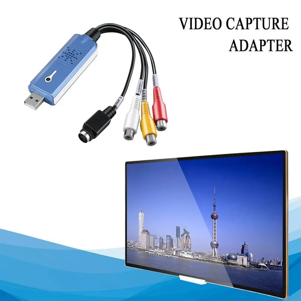 Новый портативный USB 2 0 Easycap Видео Аудио захвата карты адаптер VHS DC60 DVD конвертер