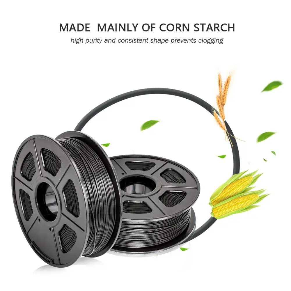 KAIGE PLA Filament 1kg 1.75mm 3D Printer Filaments Tolerance +/-0.02mm Bubble Free Material Multiple Colors for 3D Pen Print