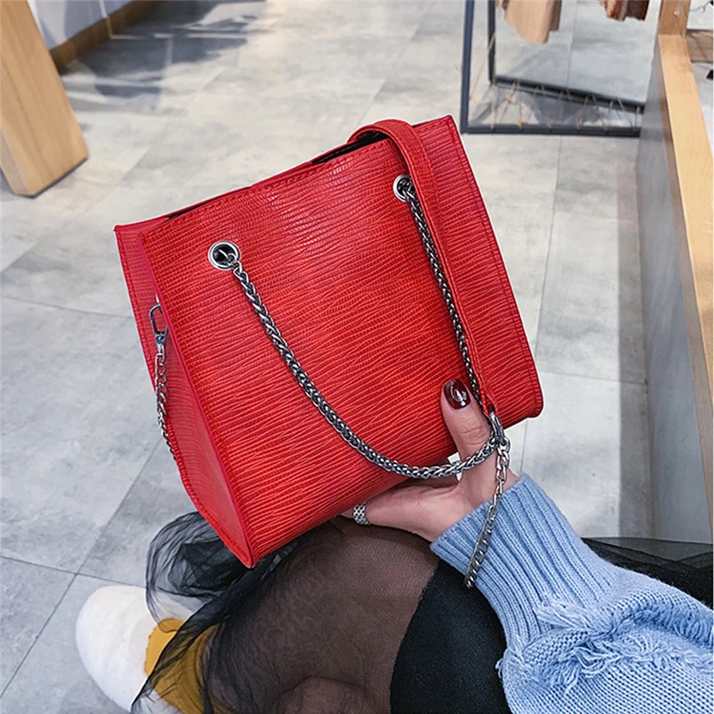 

Fashion Bolsa Feminina Women Handbag Sac Main Femme Chain Strap Lady Tote Bag Luxury PU Leather Handbag Bags For Purse