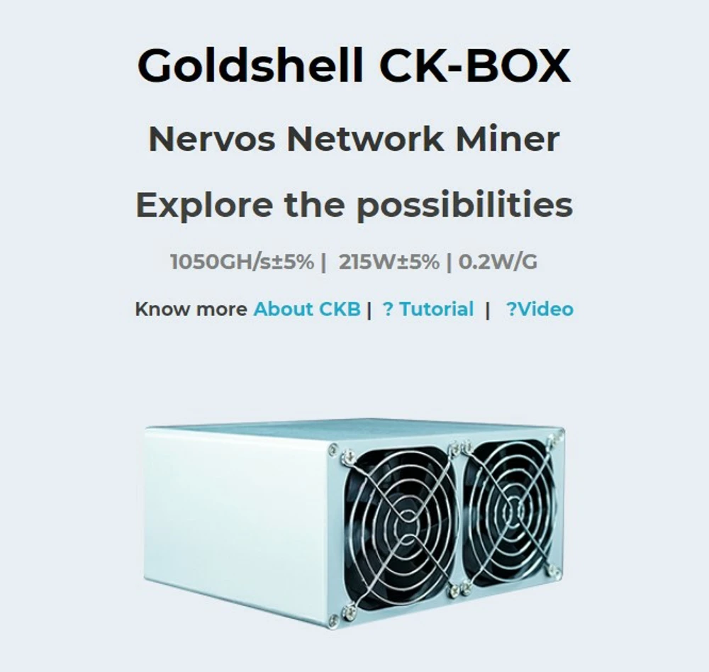 Новый CKB miner Goldshell CK-BOX 1050GH/s Eaglesong ASIC лучше чем CK5 Mini-DOGE KD-BOX Antminer K5 Z15 S9 Innosilicon A10 |