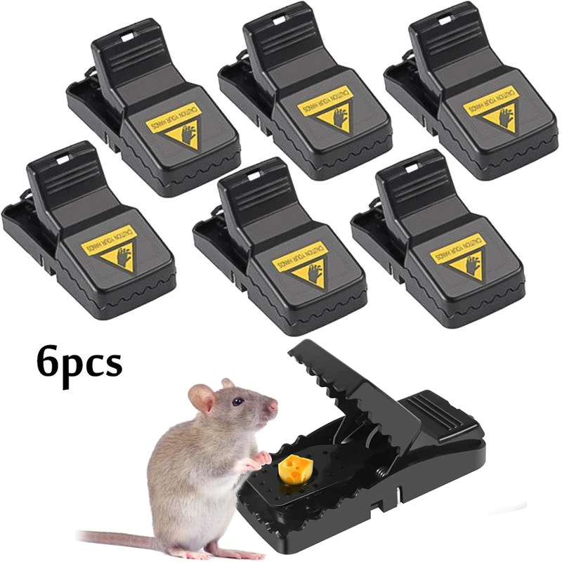 

6Pcs Reusable Mouse Trap Rat Mice Catching Small Rat Traps Mouse Pest Killer Mouse Snap Traps Plastic Rodent Catcher For Home