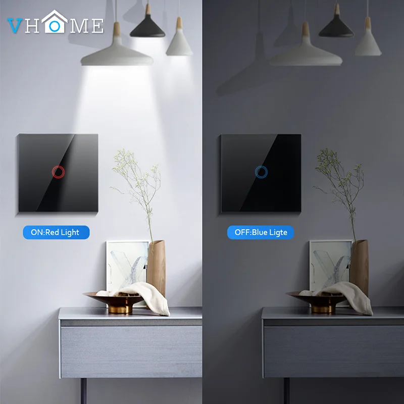 Умный сенсорный переключатель Vhome РЧ 433 МГц сенсорная панель для умного дома