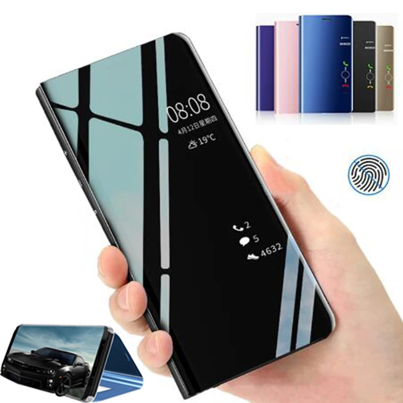 Умный зеркальный флип-чехол для LG G8 V50 V40 V30 защитный чехол Fundas Capa |