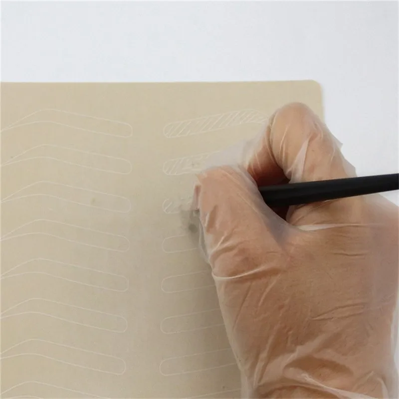 5pcs Professional Permanent Makeup Black Disposable Microblading Pens Hand Tools 0.18mm 18u Pins Needles Embroidery Blades - купить по