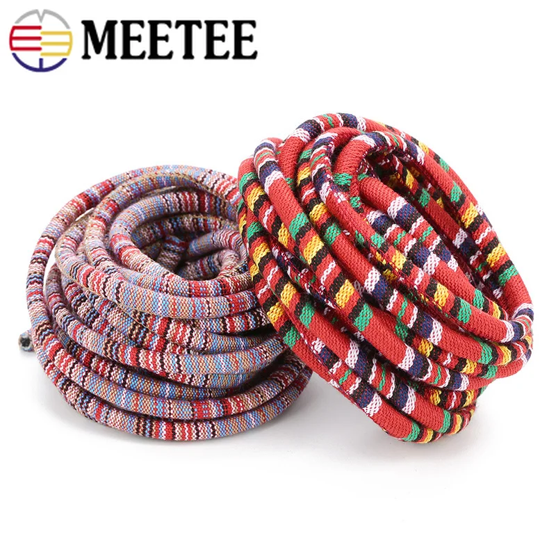 Meetee 5 ярдов 6 мм цветной хлопковый шнур для самостоятельной вязки ювелирных