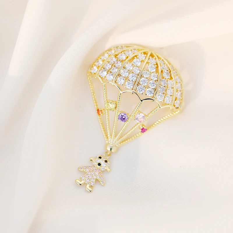 

Balloon Brooches Little Boy Pins For Women Designer Female Jewelry Couples Brooch Clothes Accessories Color Crystal Lovely Gifts