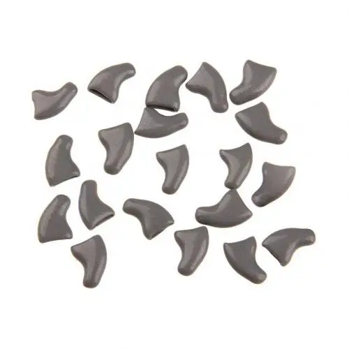 Grey 20 шт., мягкие пластиковые колпачки для кошачьих ногтей, коготь для кошек, покрытие для ногтей с клеем, красочные принадлежности для ухода за кошками, аксессуары для домашних животных - Цвет: Grey
