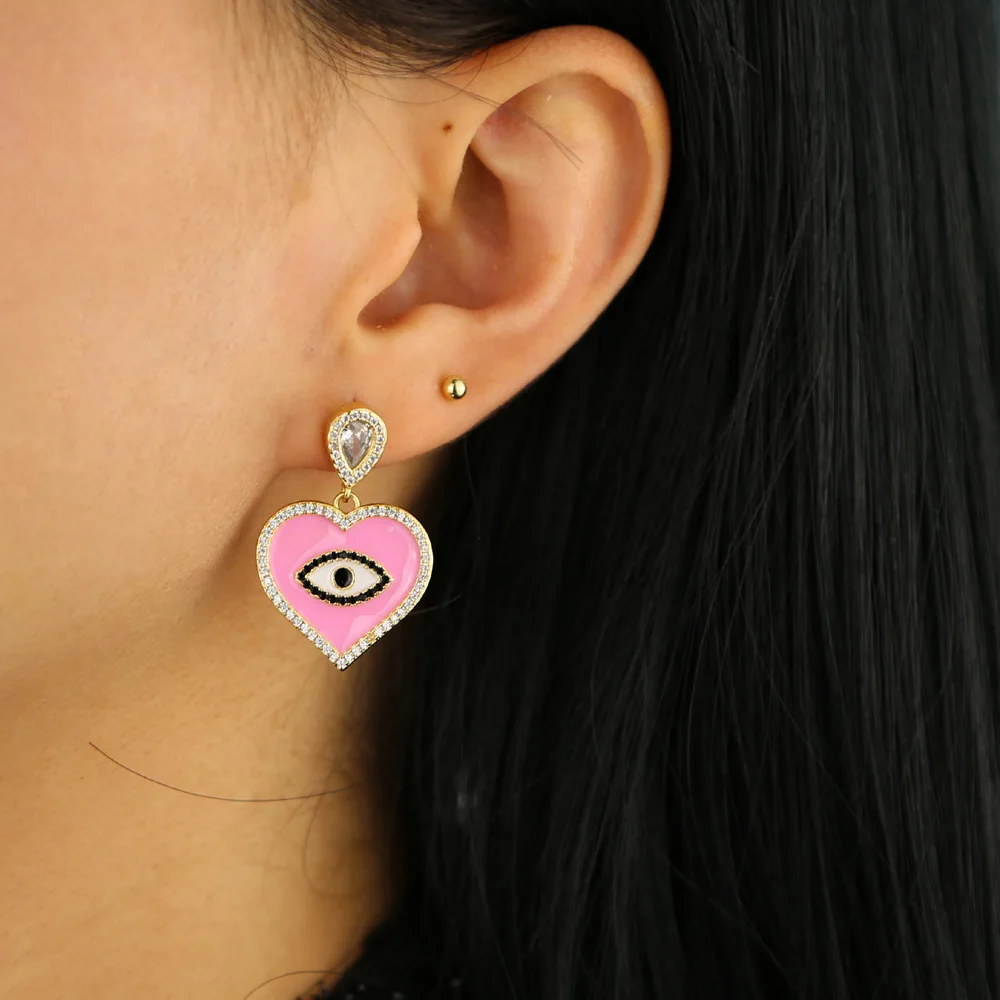 Золотистое заполненное сглаза сердце счастливое ювелирное изделие для женщин