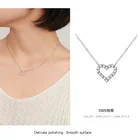 Элегантный минимализм 925 стерлингового серебра любящее сердце ожерелья для женщин простой многослойное украшение на шею в вечерние ювелирные изделия подарок на день рождения