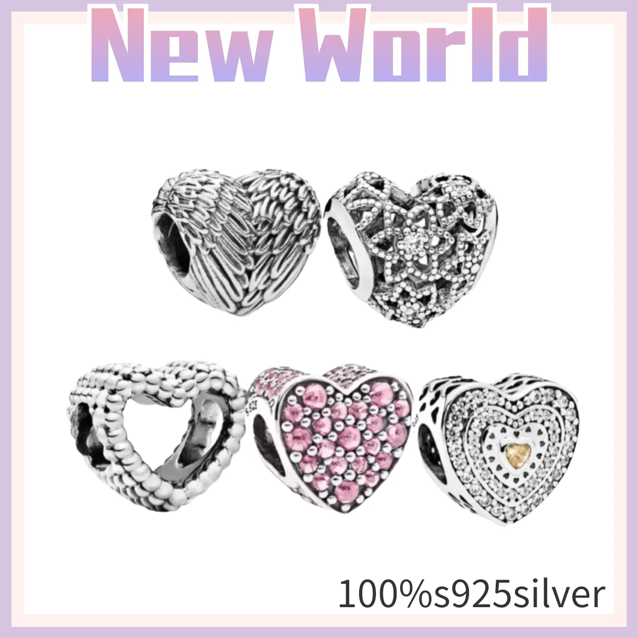 

100% S925 Pandora Love Charm Silver Crystal Beads are perfect for women as a gift for their girlfriends