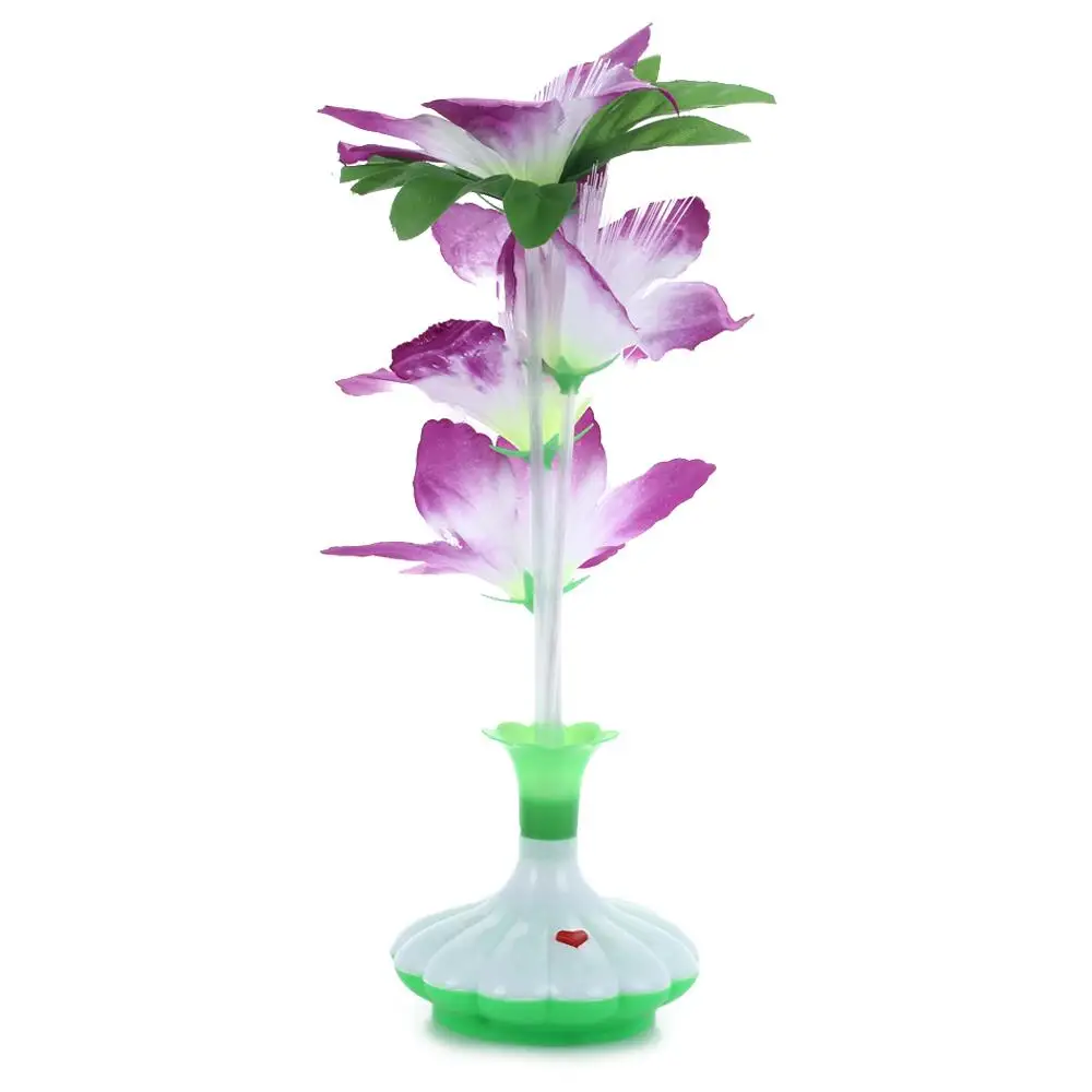 

LED Fiber Flower Kapok Vase Optical Fiber Lamp Blossom Decoration Colorful