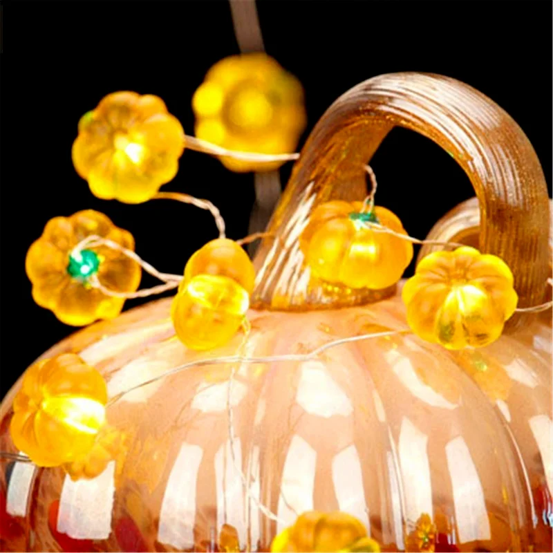 

Pumpkin String Lights 30 LEDs Halloween Lights Battery Powered with Remote For Bedroom Thanksgiving Autumn Party Christmas