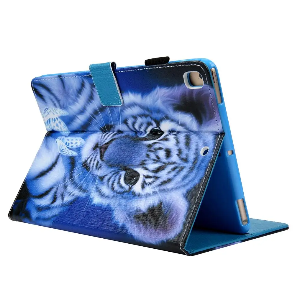 Case for Apple iPad Pro Air Mini 6th 7.9 9.7 11inch 360 Degrees Rotating Flip PU Leather Cover Auto Sleep Wake Tiger | Компьютеры и