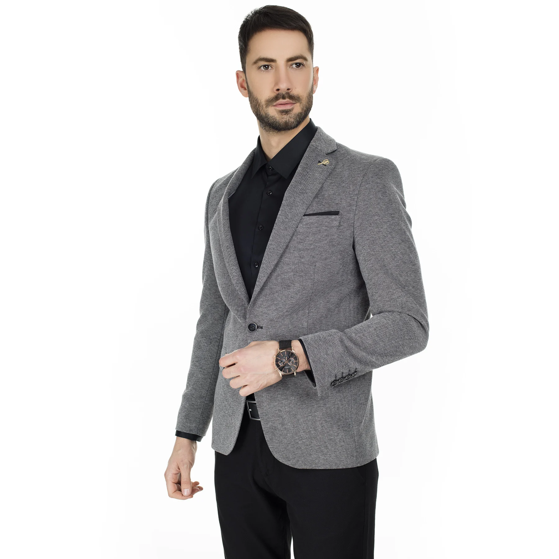 Мужской Блейзер buratto модный брендовый однобортный классический мужской пиджак