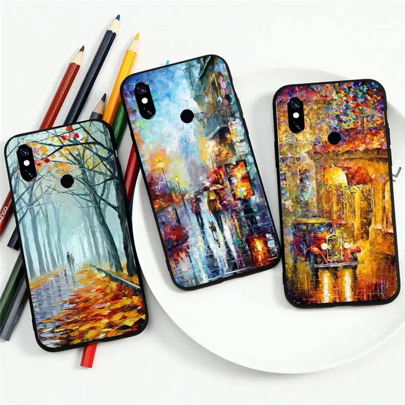 

Night Van Gogh Art Oil Paint Autumn Maple Phone Case For Xiaomi Redmi note 7 8 9 t s 10 A pro lite funda shell coque cover