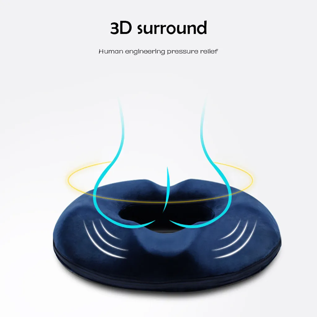 

Seat Hip Donut Cushion Anti Hemorrhoid Tailbone Massage Mat Cushion Soft Memory Foam Butt-Up Hard Chair Seat Doughnut Pad