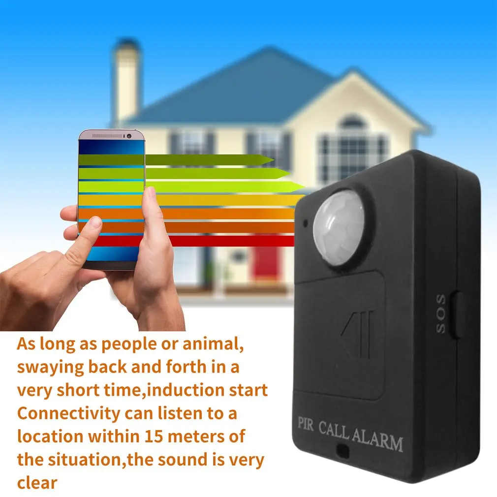 Mini GSM PIR Alarm Motion Sensor Infrared Wireless Anti-theft Detector With EU Plug High Sensitivity | Безопасность и защита