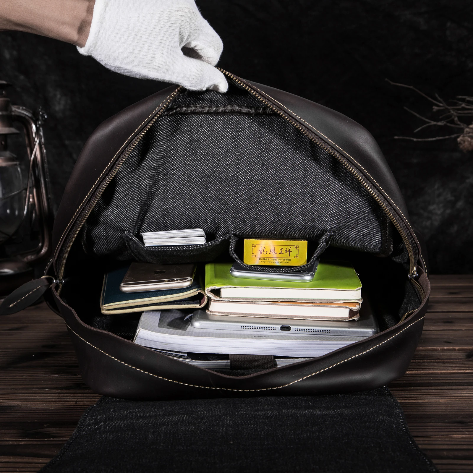 Рюкзак мужской из натуральной кожи с отделением для ноутбука 15 дюймов|Мужские