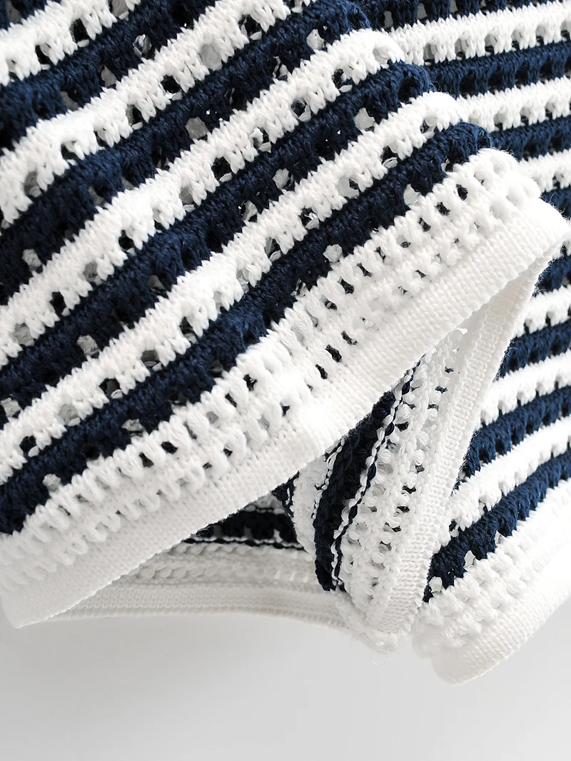 JC·KILIG 2021 Striped Hollow Out Shorts S3195