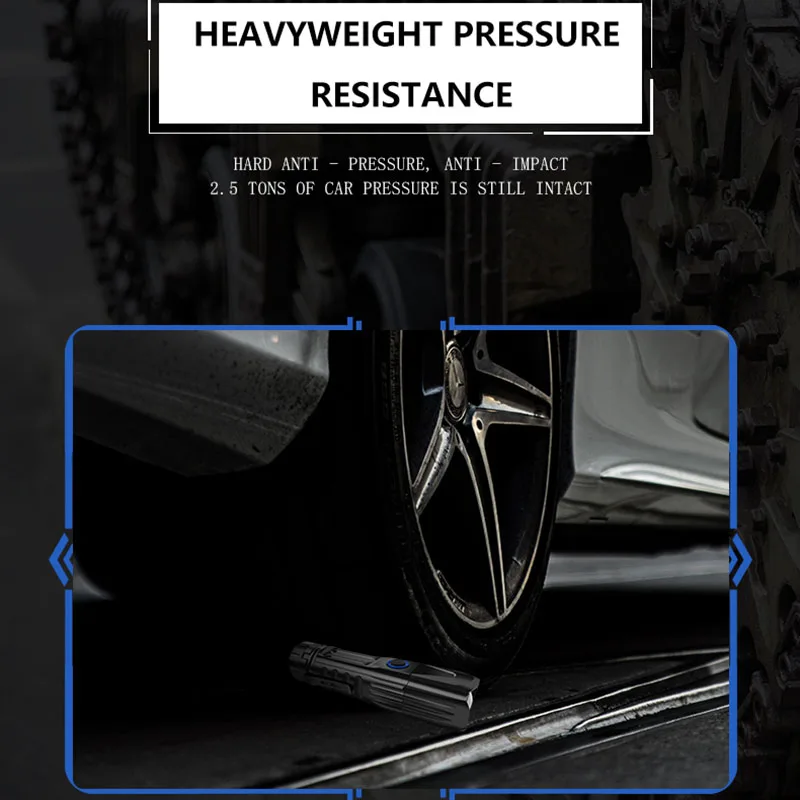 

Newly Multifunction LED Flashlight USB Rechargeable Zoomable Torch Light Power Display Safety Hammer for Outdoor Camping Fishing