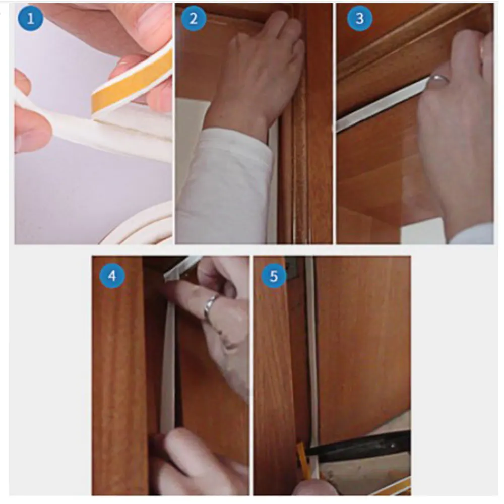 Устанавливаемая звукостойкая самоклеящаяся уплотнительная лента для окон и