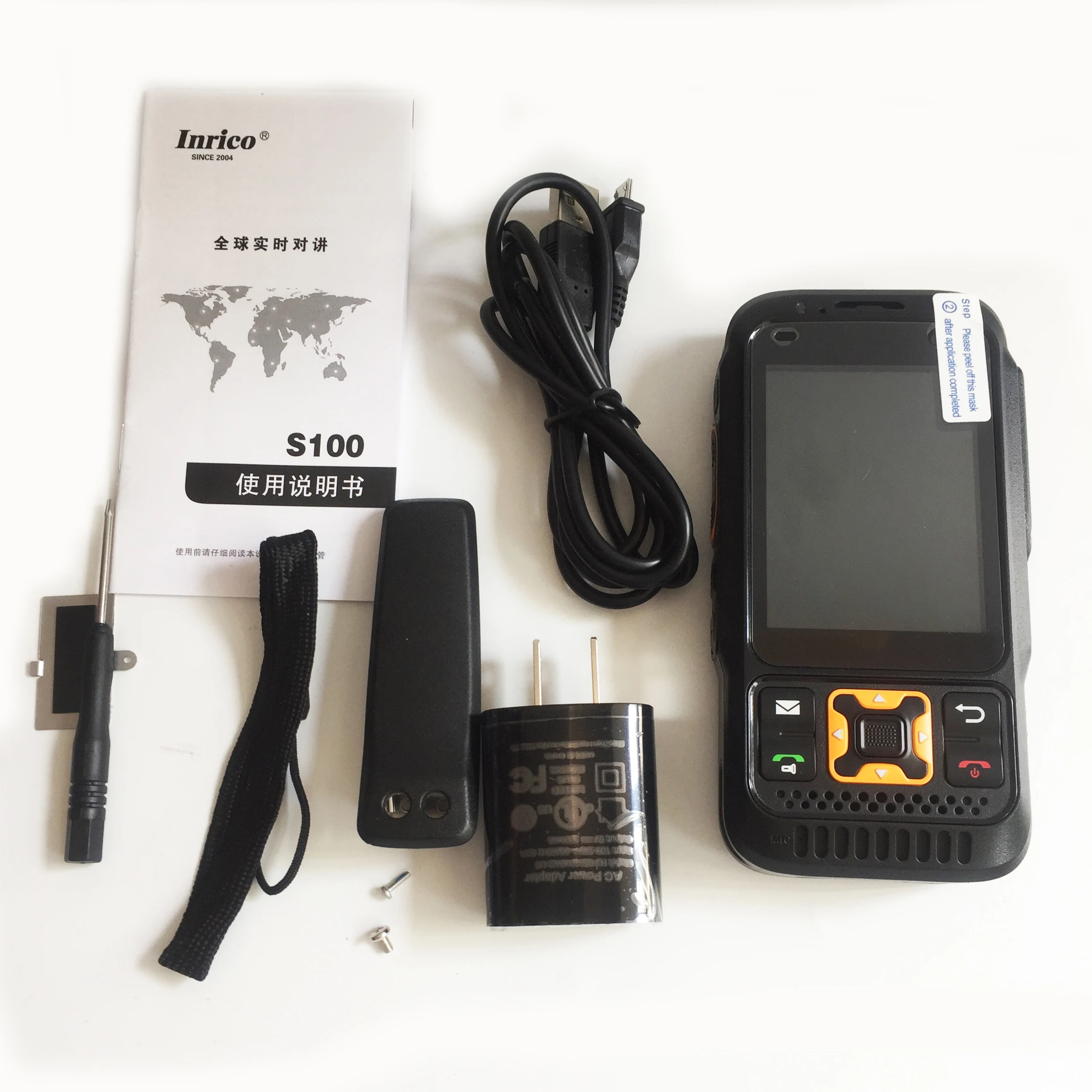 Camoro zello radio Inrico S100 4G LTE Network poc Radio GPS WIFi Blueto0th SOS Flashlight Android Mobile Phone walkie talkie