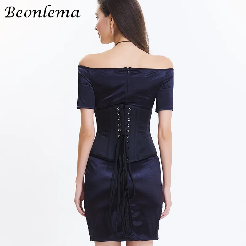 Beonlema, Женский корсет под грудь, стальная кость, стимпанк, сексуальные корсеты, Черный готический корсет для похудения, женский красный корсет, S-2XL