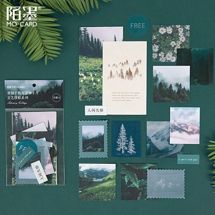 Бумажные стикеры для скрапбукинга 15 шт. | Канцтовары офиса и дома