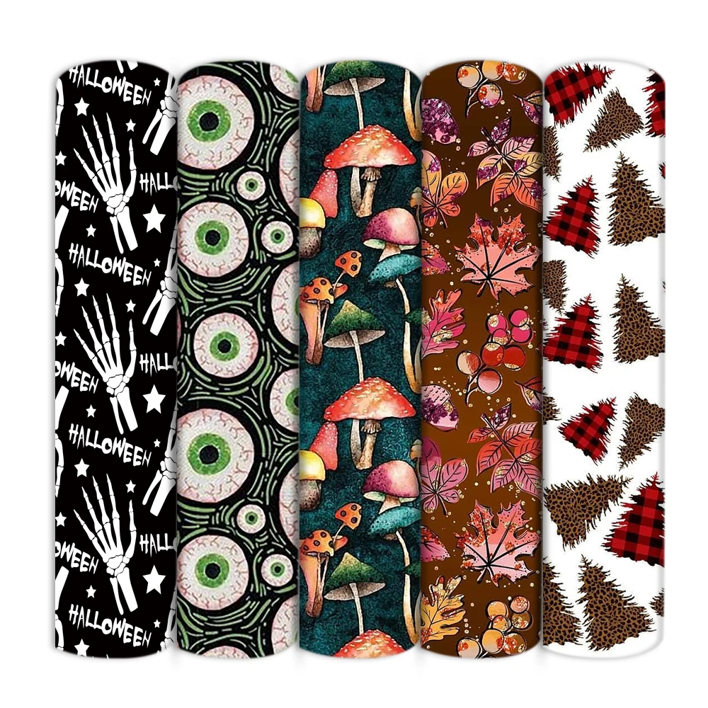 Ткань из полиэстера и хлопка с принтом в виде глаза для Хэллоуина | Дом сад