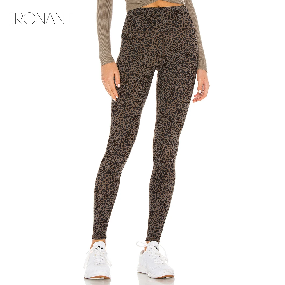 

High Waist Sport Yoga Pants Gym Workout Legging Women Leopard Scrunch Butt Fitness Femme Sportswear Tummy Control