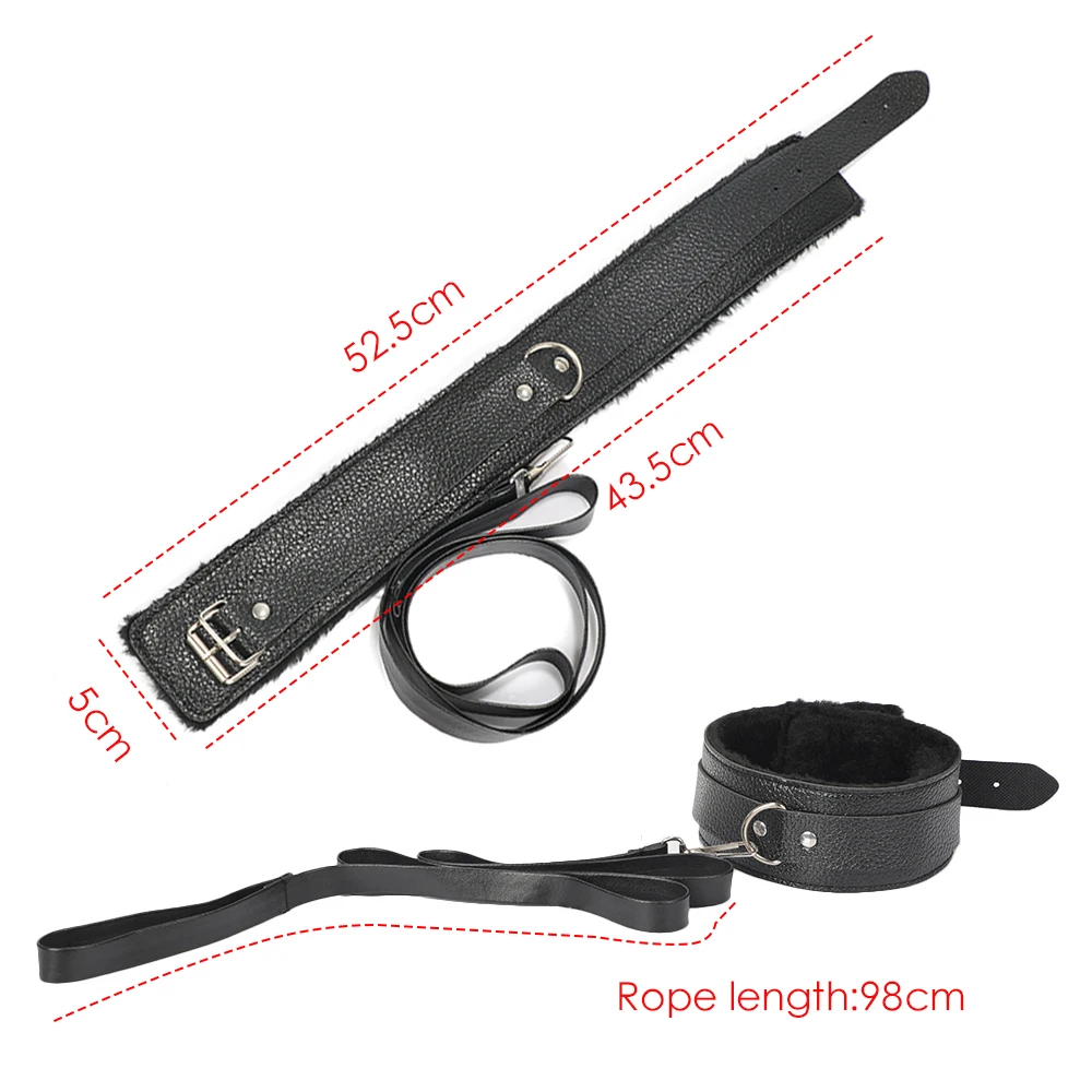 10 Pcs/set Leather BDSM Bondage Sex Products Erotic Toys for Adults Handcuffs Nipple Clamps Gag Whip Rope For Couples | Красота и