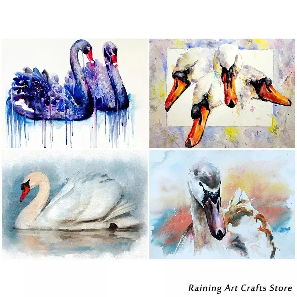 

Full Square Round Drill 5D Diy Diamond Painting Swan Embroidery Cross Stitch Kits Animal Mosaic Pictures Handmade Home Decor