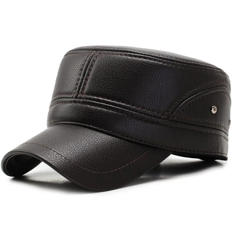 FUZAIBAZI 2021 новая осенне-зимняя мужская сохраняющая тепло защита ушей кожаная