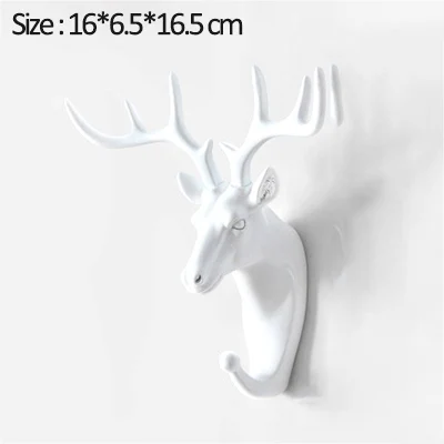 White-deer Домашний крючок, декоративный крючок, золотые крючки в виде животных, держатель для ключей, настенный домашний настенный крючок, многофункциональный подвесной крючок, держатель, настенный крючок - Цвет: White-deer
