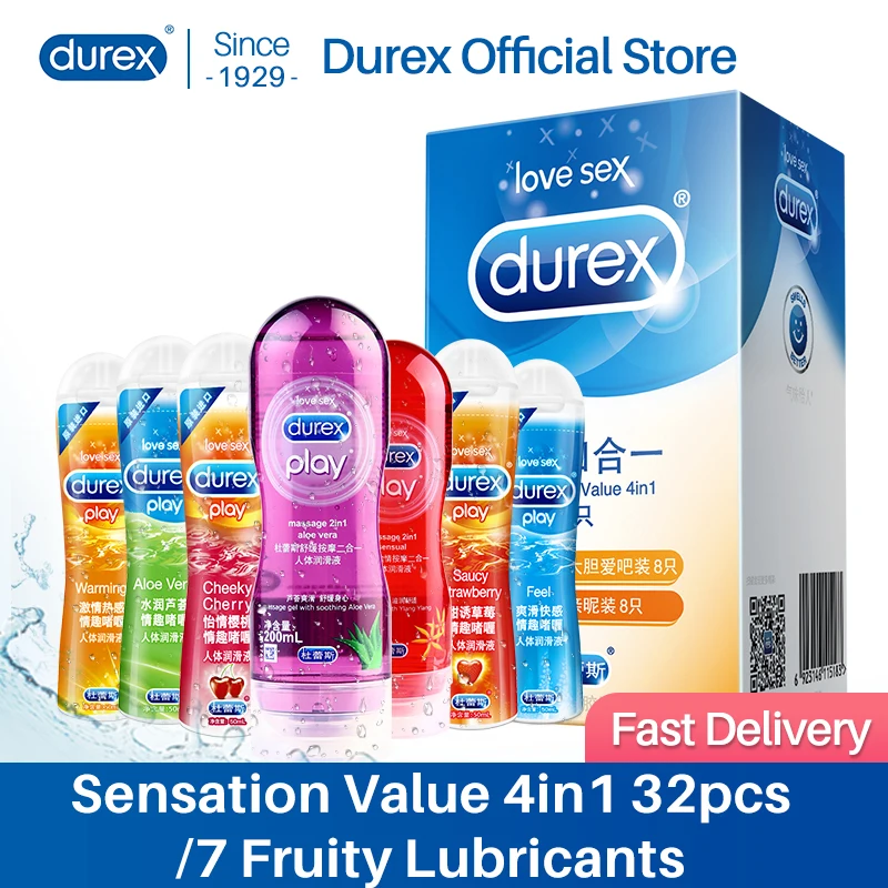 Презервативы Durex 4 типов Sensation значение фрукты смазки костюм секс продукты из