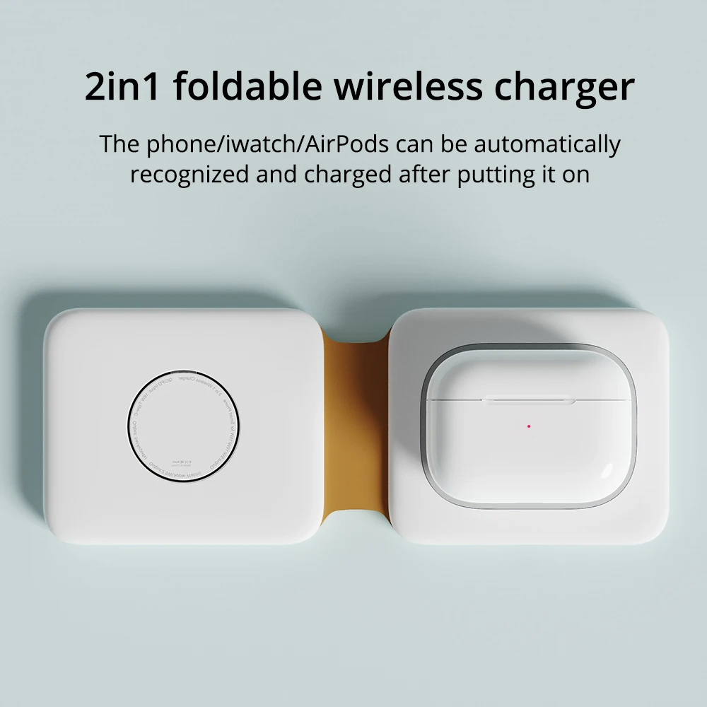 Быстрое складное Беспроводное зарядное устройство 15 Вт для iPhone 11 Pro 12Mini Samsung S21 S20 3