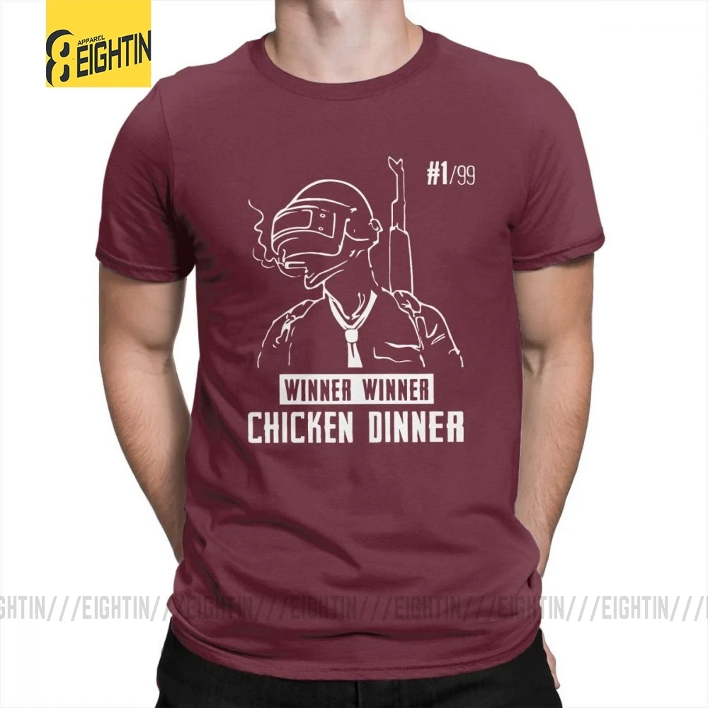 Burgundy Футболка Pubg Playerunknown's Battlegrounds, хлопок, хипстер, высокое качество, одежда, футболки для подростков, короткий рукав, вырез лодочкой, футболка - Цвет: Burgundy