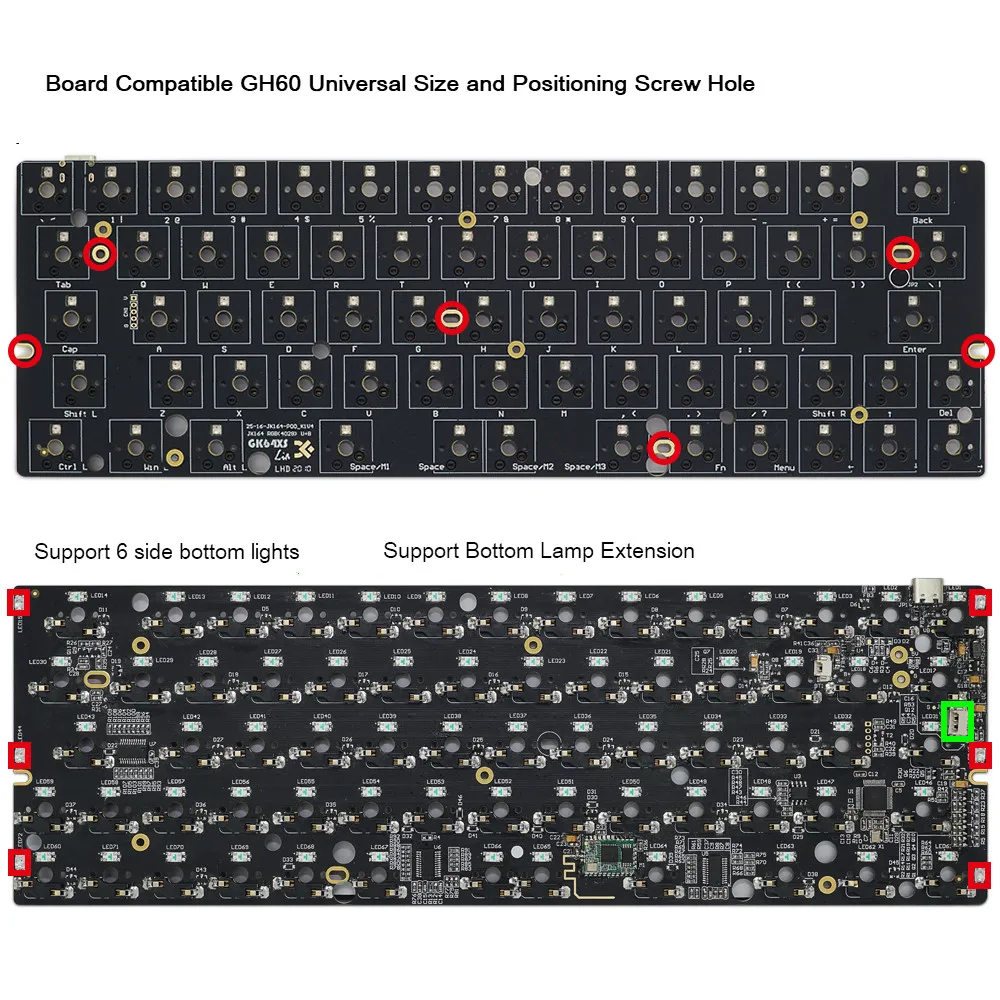 GK64X механическая клавиатура GK64 улучшенная версия горячая замена RGB светильник