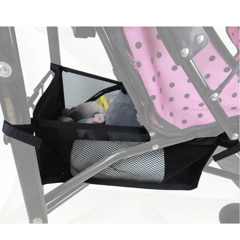 

Baby Stroller Basket Newborn Stroller Hanging Basket Pram Bottom Organizer Bag 40JC