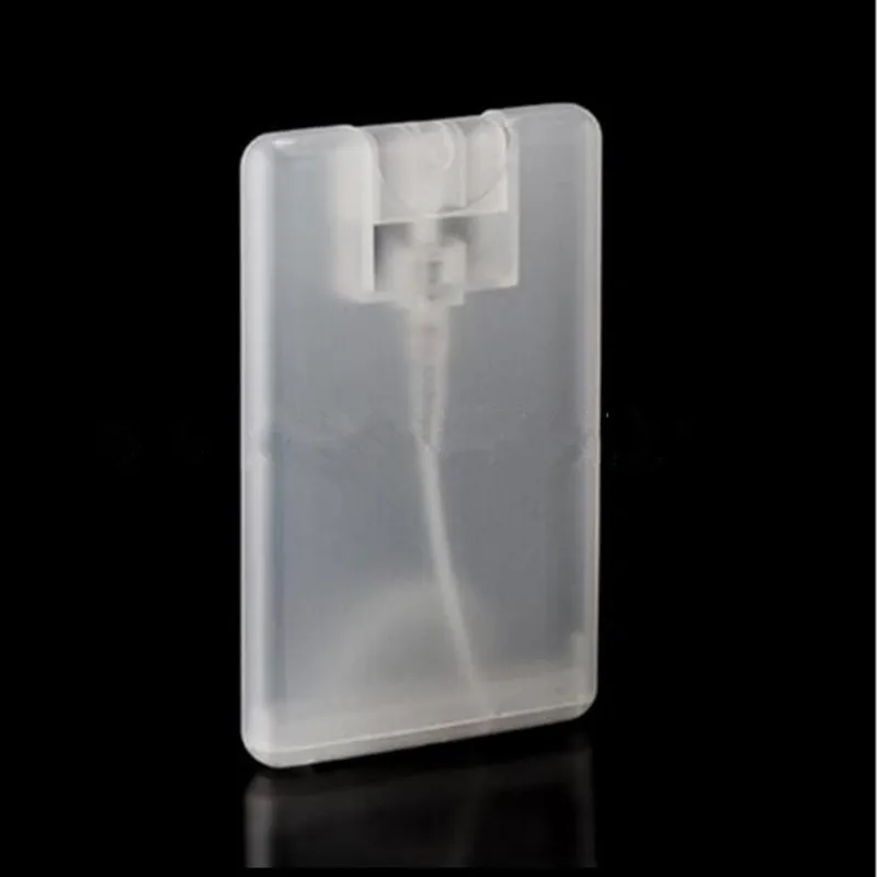 10pcs/lot New Design Card Shape 20ml White Plastic Cosmetic Perfume Spray Bottle Container Refillable Makeup Tools|perfume spray|perfume spray