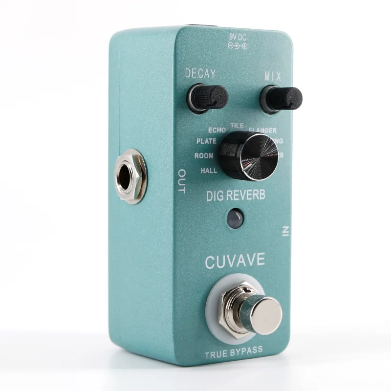Цифровая педаль для гитарного эффекта 9 типов реверберации полностью