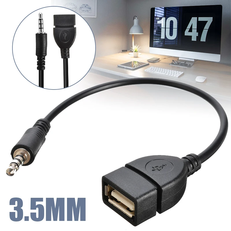 Mayitr 1 шт. 20 см 3 5 мм USB аудио кабель Мужской Jack AUX мини AV к 2 0 Женский Адаптер