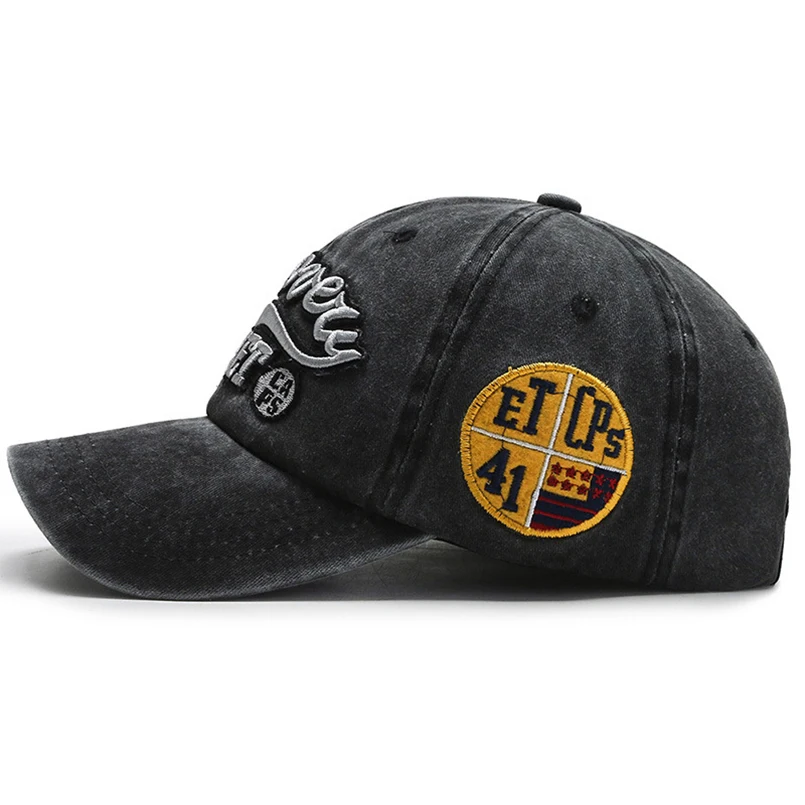 Кепка с вышивкой для мужчин и женщин модная бейсболка потертостями хлопок