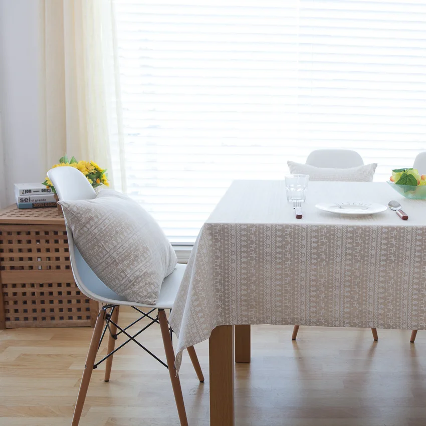 

Fawn Christmas tablecloth cotton and linen multi-purpose cover towel pastoral coffee table table cloth rectangular tablecloth