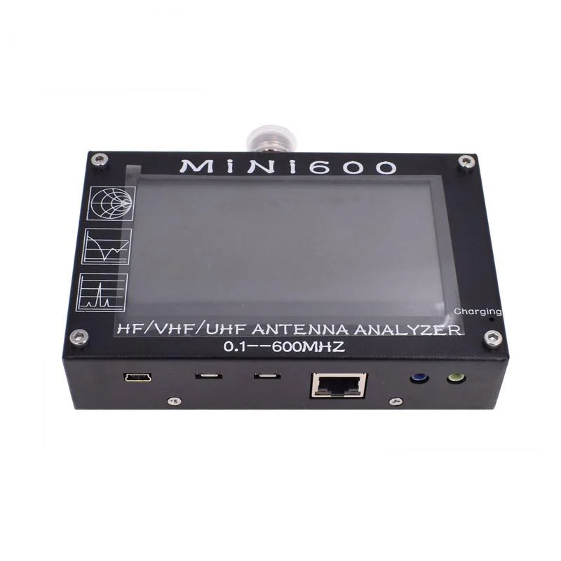 4 3 дюймов ЖК Mini600 HF антенна УКВ СКВ анализатор 0 1-600 МГц КСВ метр 1 0-1999 5 В/1.5A для